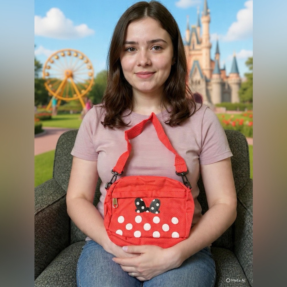 Kids Red Polka Dot Crossbody Bag with Bow Accent